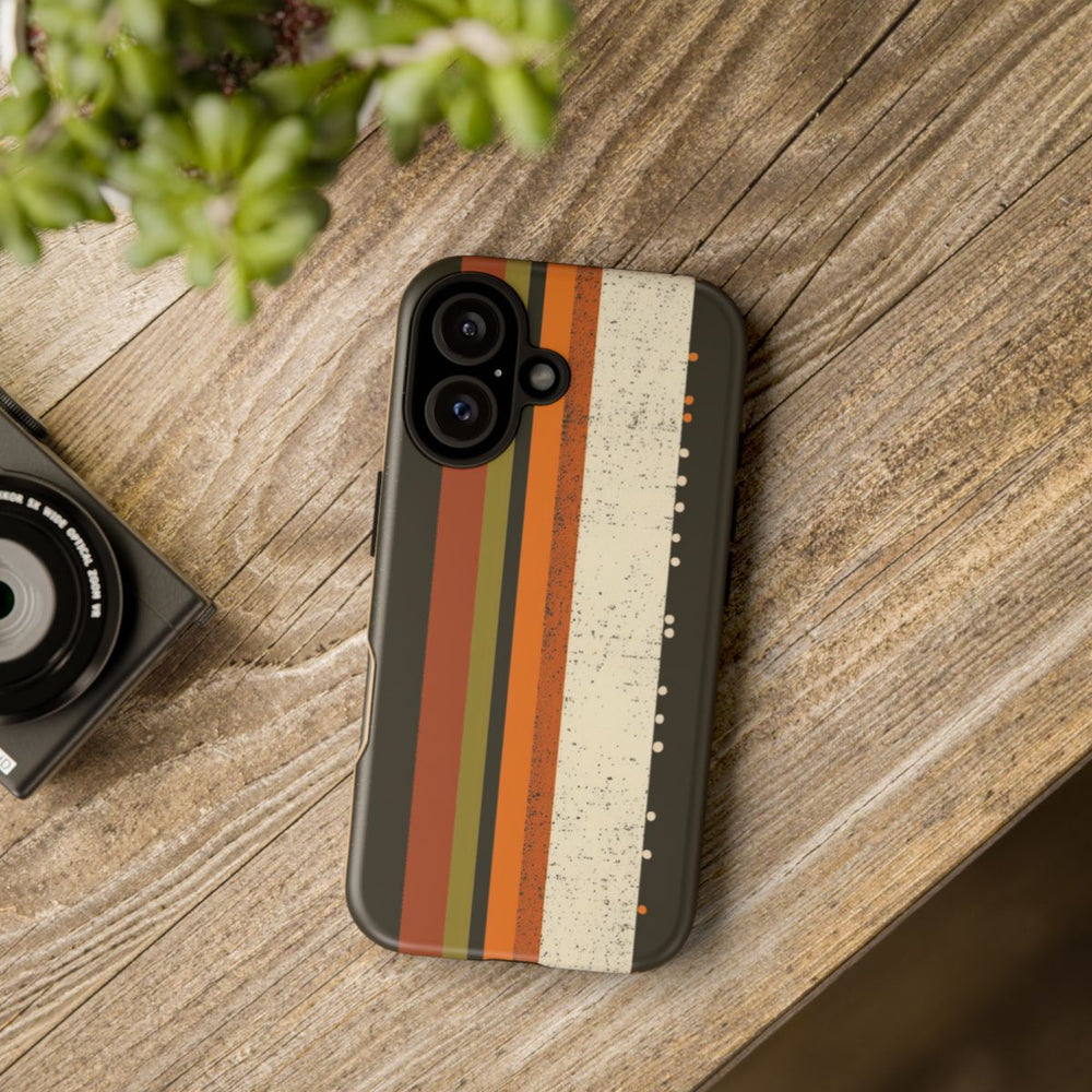 Retro Verticale Strepen en Stippenpatroon