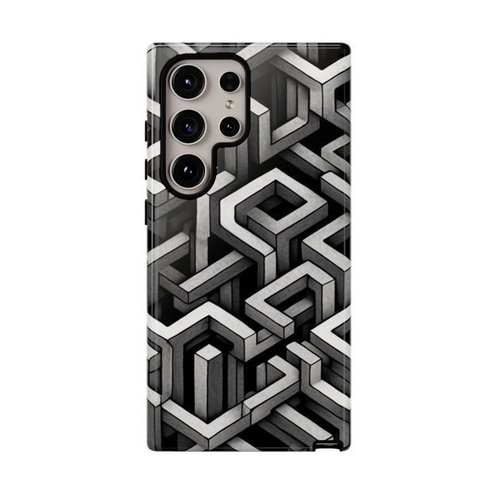Monochrome Geometrisch Optisch Illusiepatroon