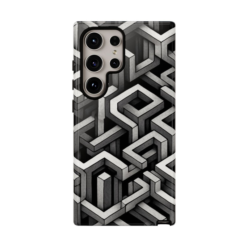 Monochrome Geometrisch Optisch Illusiepatroon