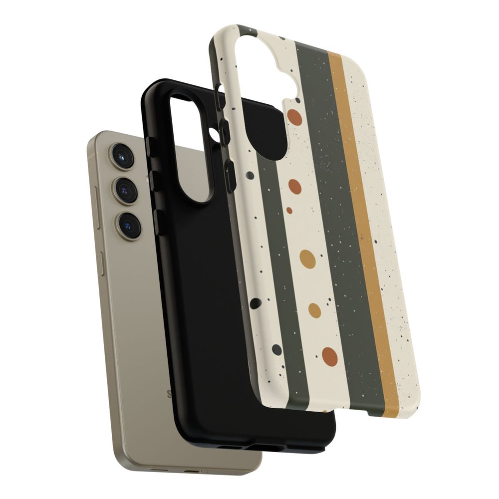 Retro Verticale Strepen en Stippenpatroon