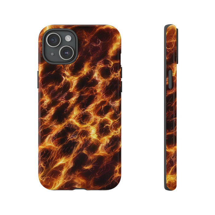 Gloeiende Vezelstructuur met Vurige Lijnen