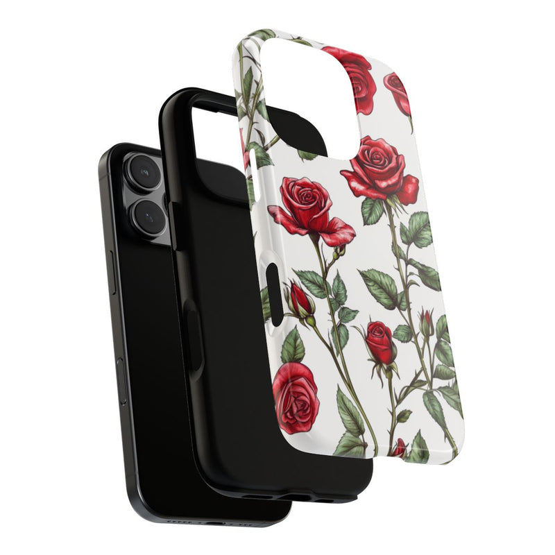 Rode Rozen Botanisch Patroon