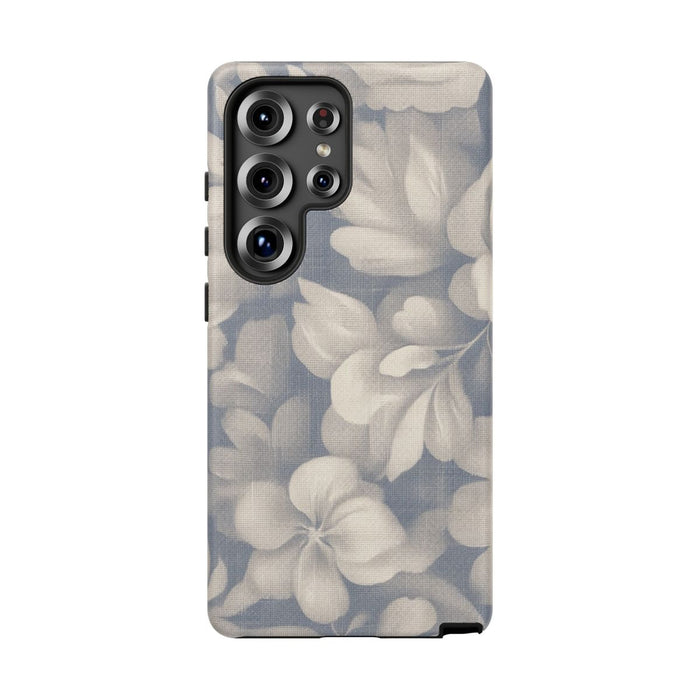 Vintage Bloemenpatroon in Blauw en Beige