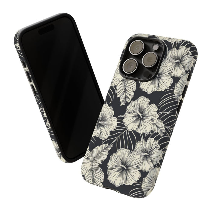 Monochroom Bloemenpatroon