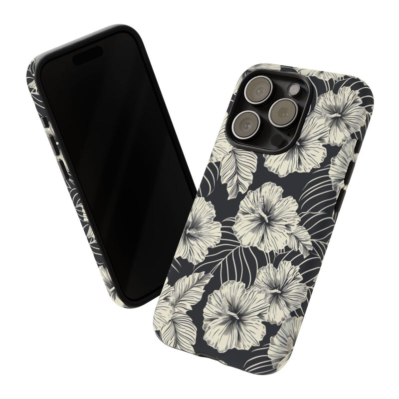 Monochroom Bloemenpatroon