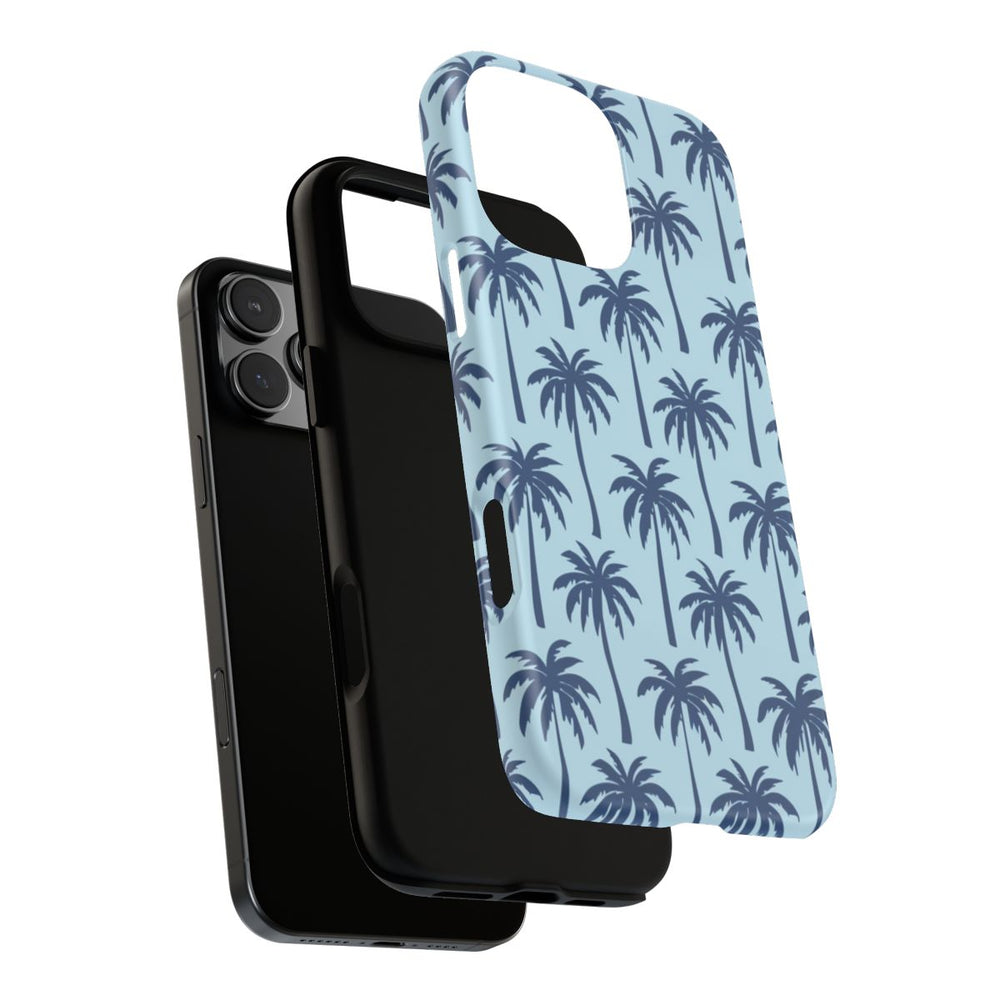Blauw Palmbomenpatroon