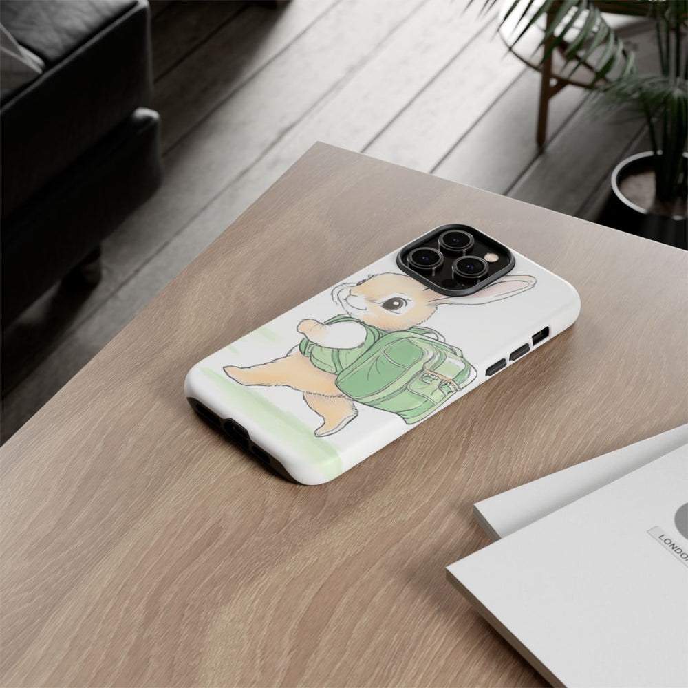 Schattig Konijntje met Groene Rugzak