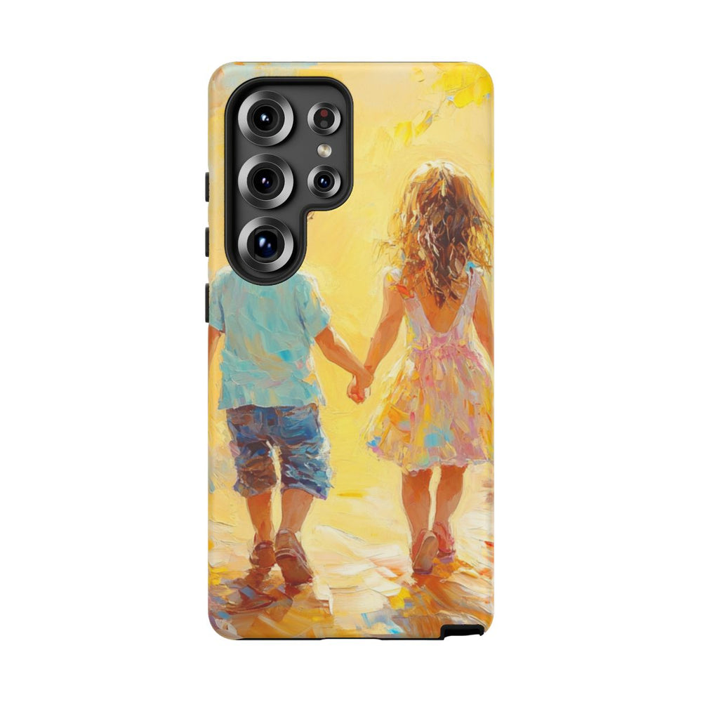 Kinderen Hand in Hand in Vrolijke Kleuren