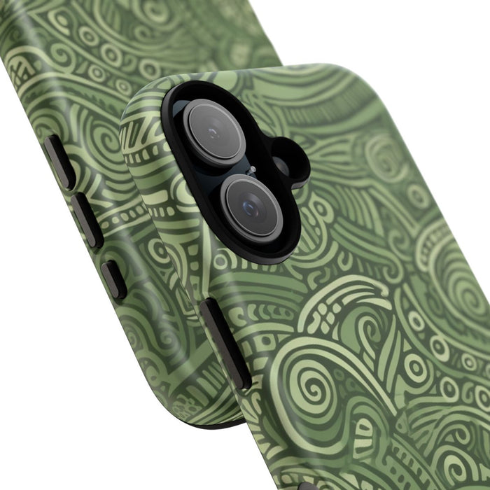 Abstract Groen Tribal Doodle Patroon