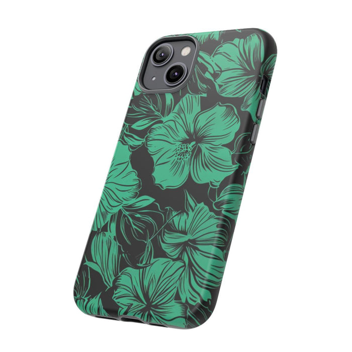 Groen Hawaïaans Bloemenpatroon
