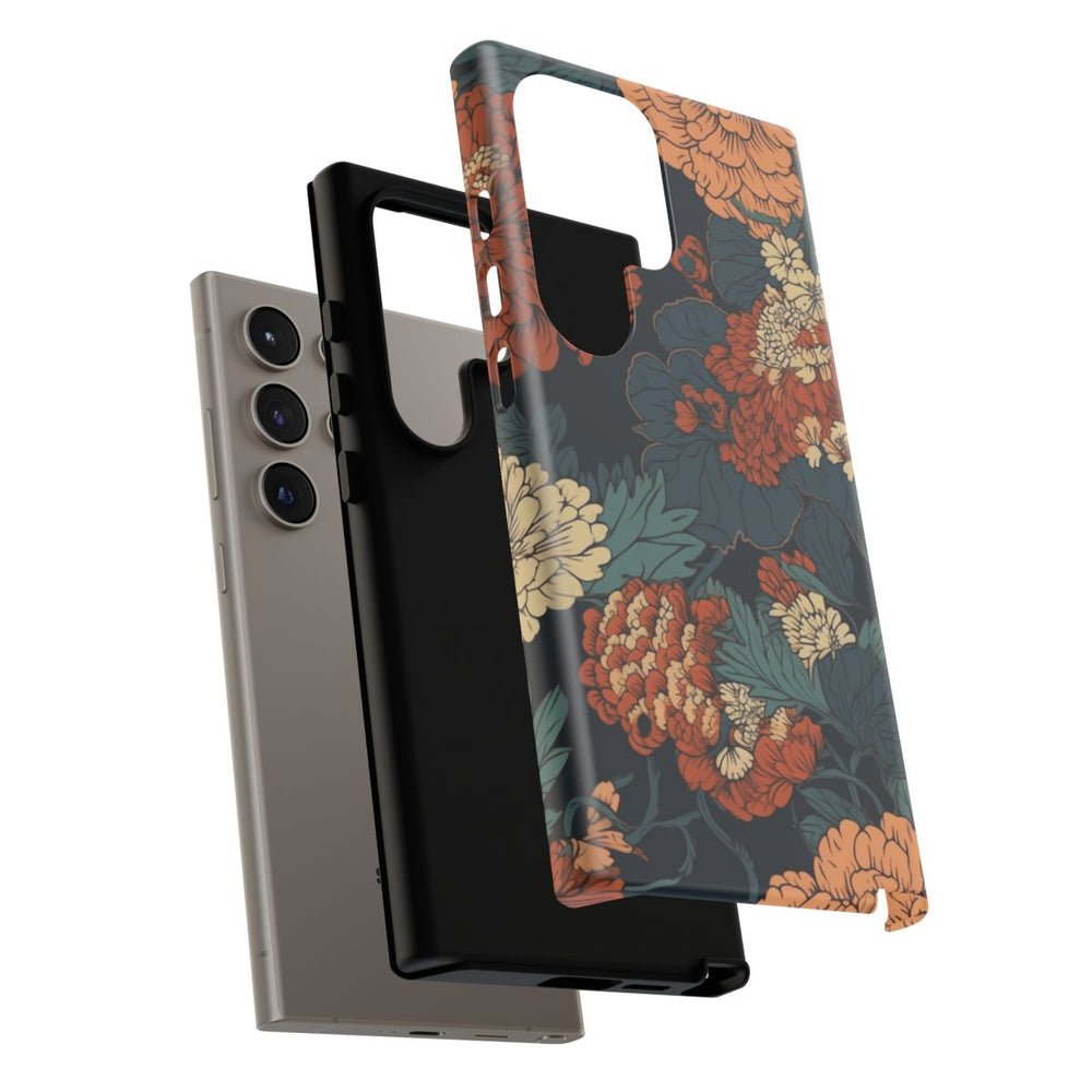 Vintage Bloemenpatroon in Warme Kleuren