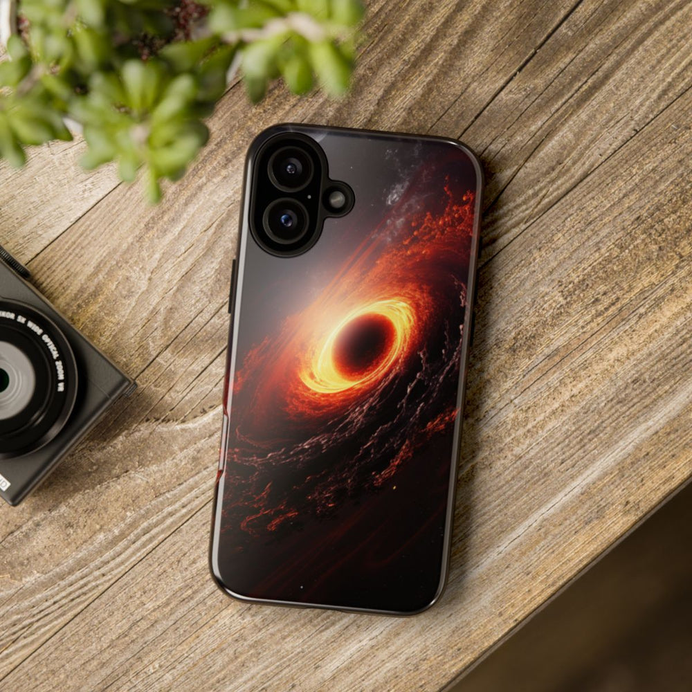 Vurige Zwarte Gat in de Ruimte