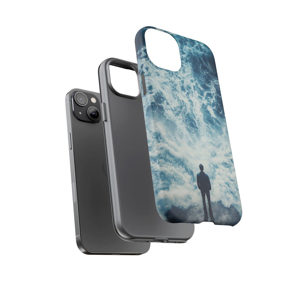 Man Tegenover Oceaangolven