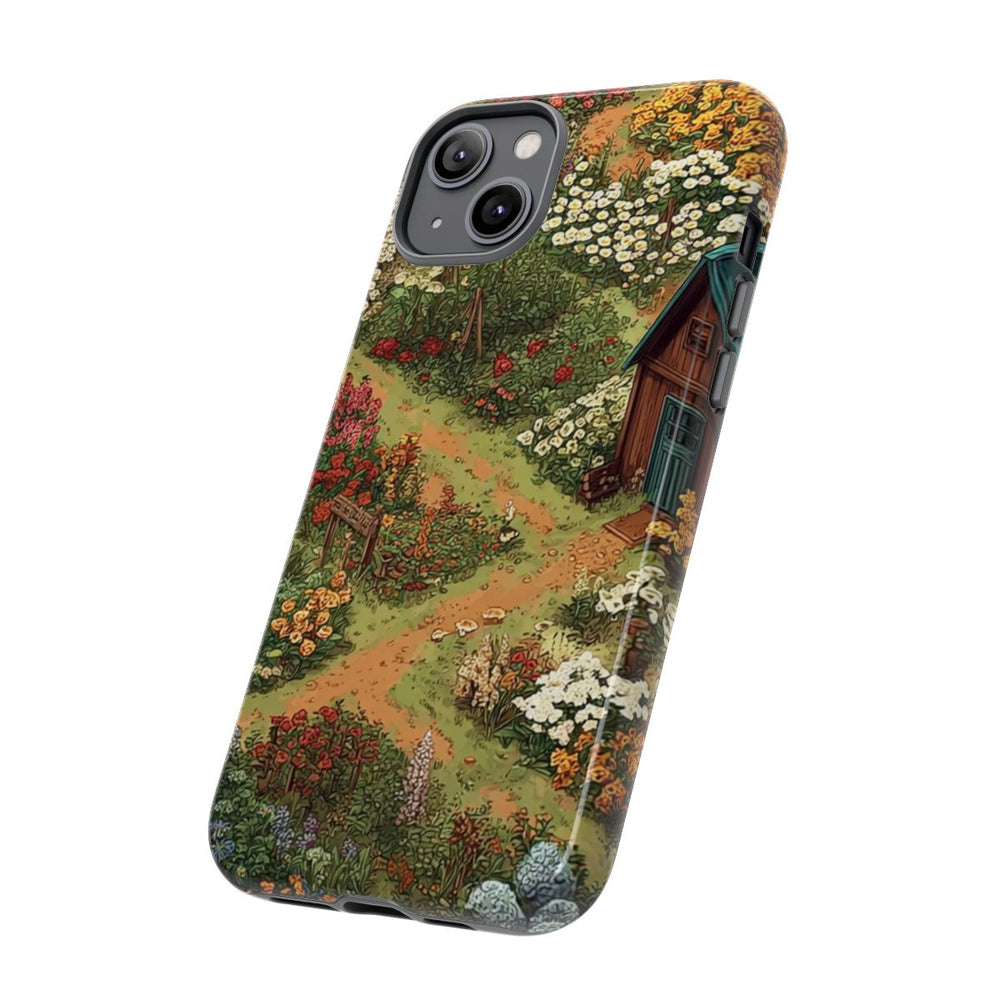 Kleurrijke Bloementuin met Huisje