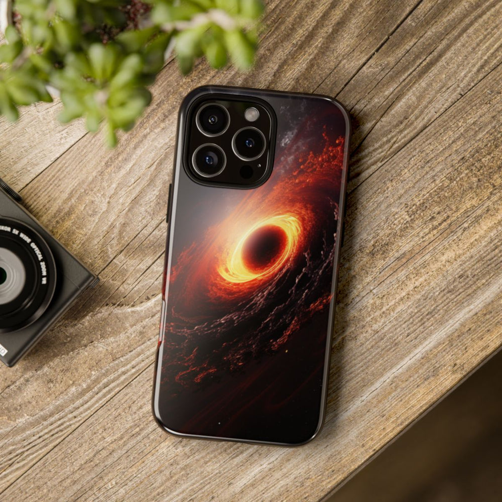 Vurige Zwarte Gat in de Ruimte