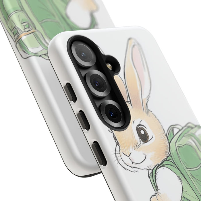 Schattig Konijntje met Groene Rugzak