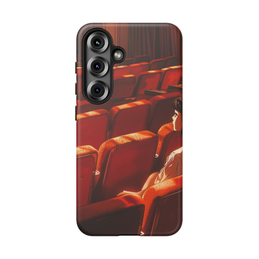 Meisje Alleen in Rood Theater