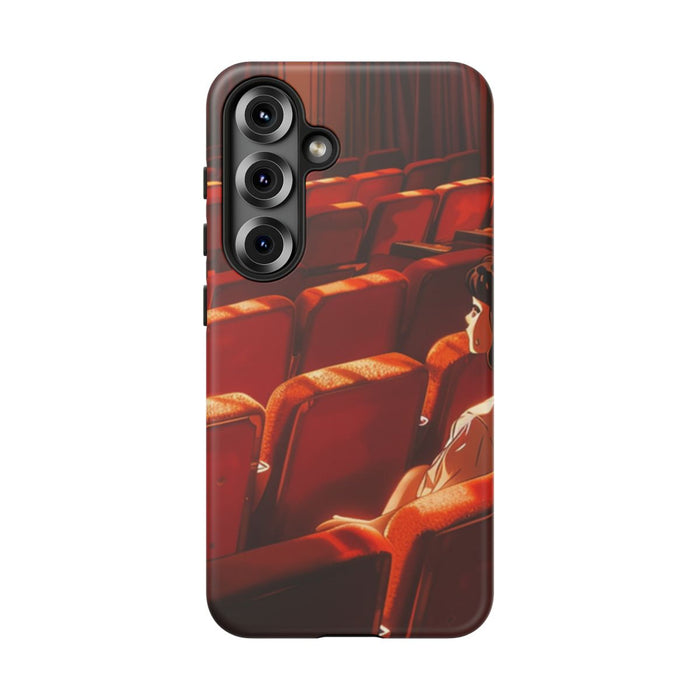 Meisje Alleen in Rood Theater