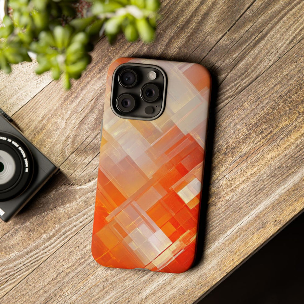 Abstract Oranje Geometrisch Patroon