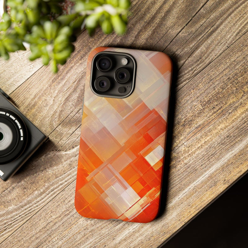 Abstract Oranje Geometrisch Patroon