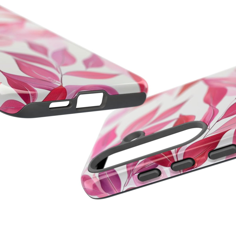 Roze en Rode Bladerenpatroon