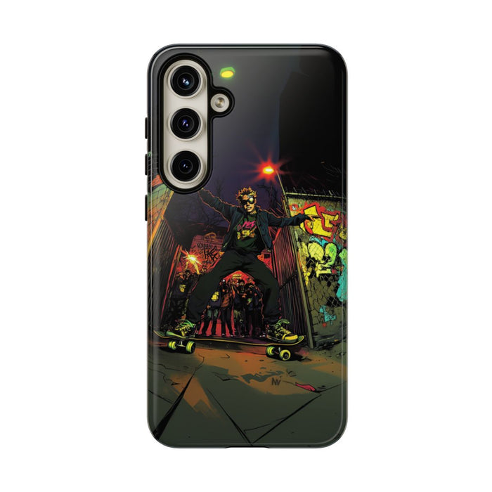 Skateboardtruc in de Nacht met Graffiti