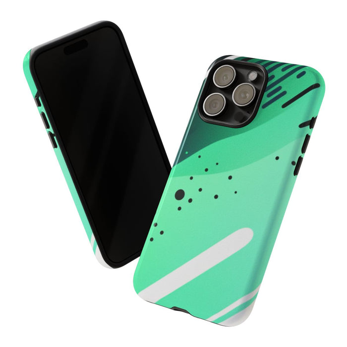 Geometrisch Groen-Zwart Abstract Patroon