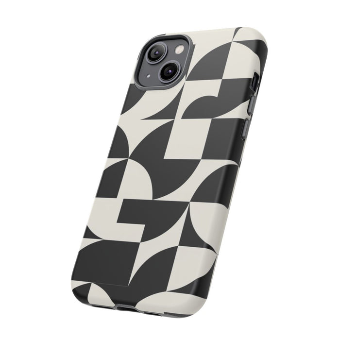 Zwart-Wit Geometrisch Abstract Patroon