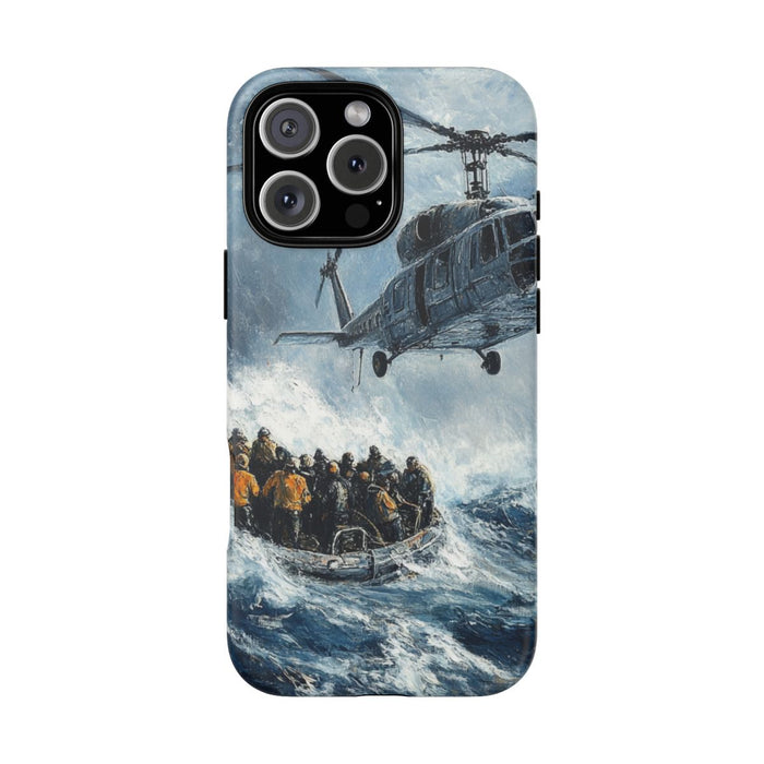Helikopterredding Boven Woeste Zee