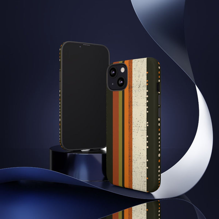 Retro Verticale Strepen en Stippenpatroon