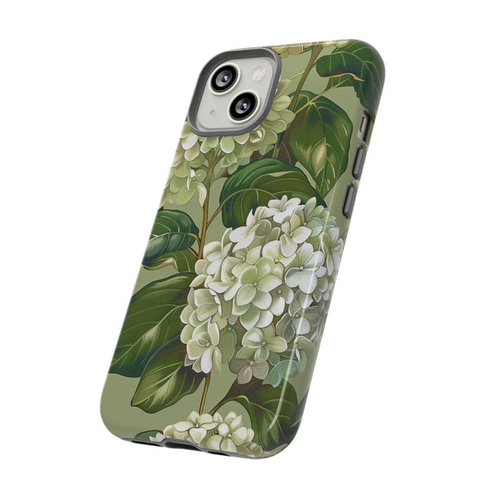 Realistisch Witte Hortensia Bloemenpatroon