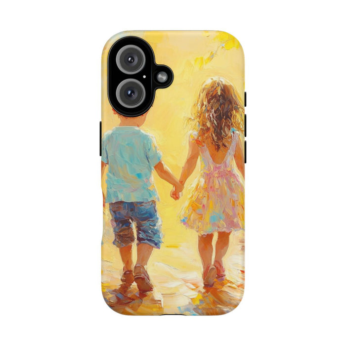 Kinderen Hand in Hand in Vrolijke Kleuren