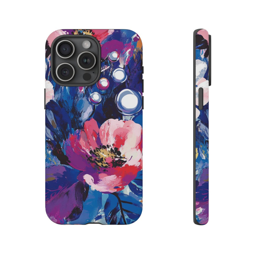 Kleurrijk Abstract Bloemenpatroon met Parelaccenten