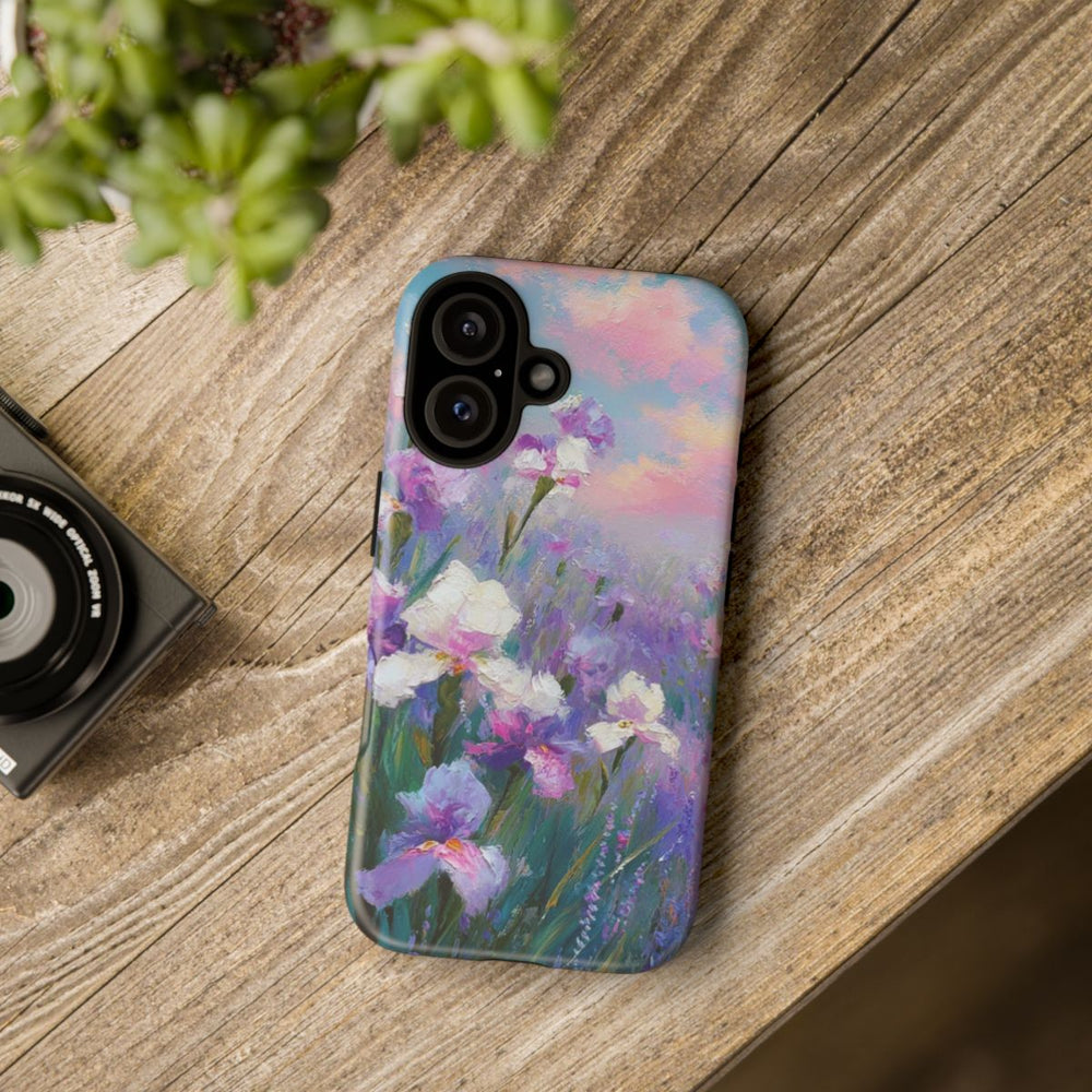 Pastelkleurige Irisbloemen Schildering