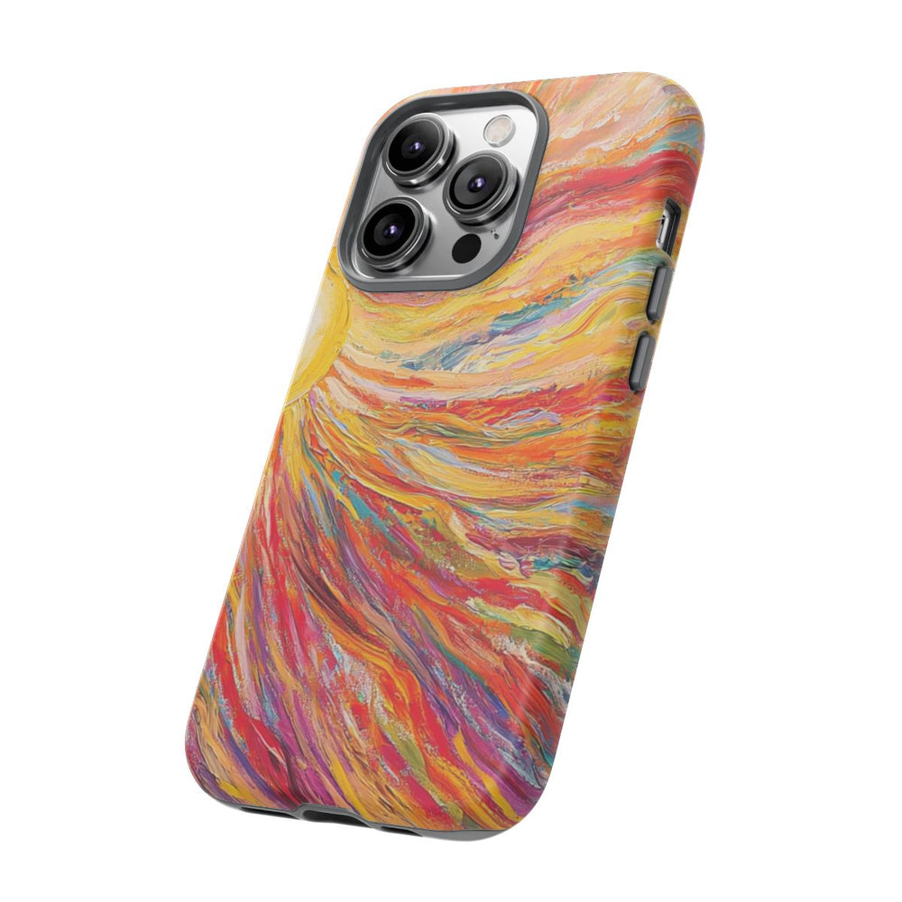 Abstracte Stralende Zonnestralen met Penseelstreken