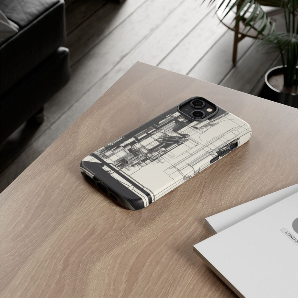 Abstracte Stedelijke Lijntekening