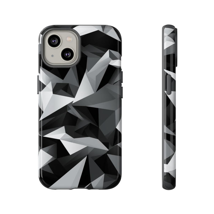 Zwart-Grijs Geometrisch Abstract Patroon