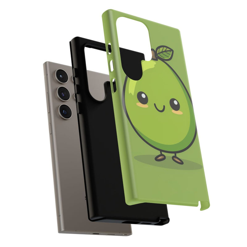 Schattige Groene Avocado in Cartoonstijl