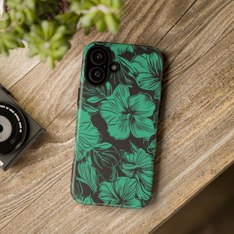 Groen Hawaïaans Bloemenpatroon