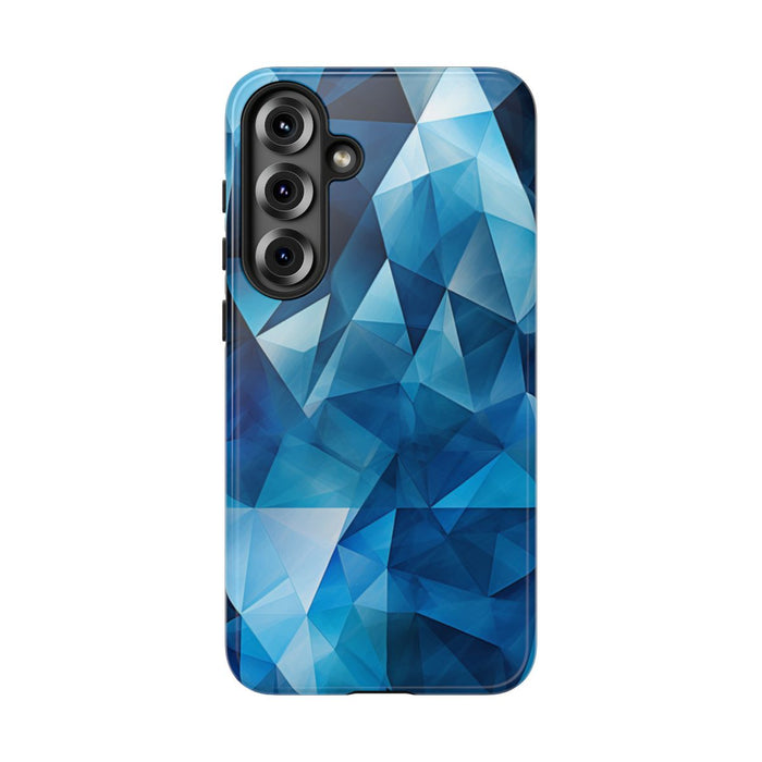 Blauw Geometrisch Driehoekenpatroon
