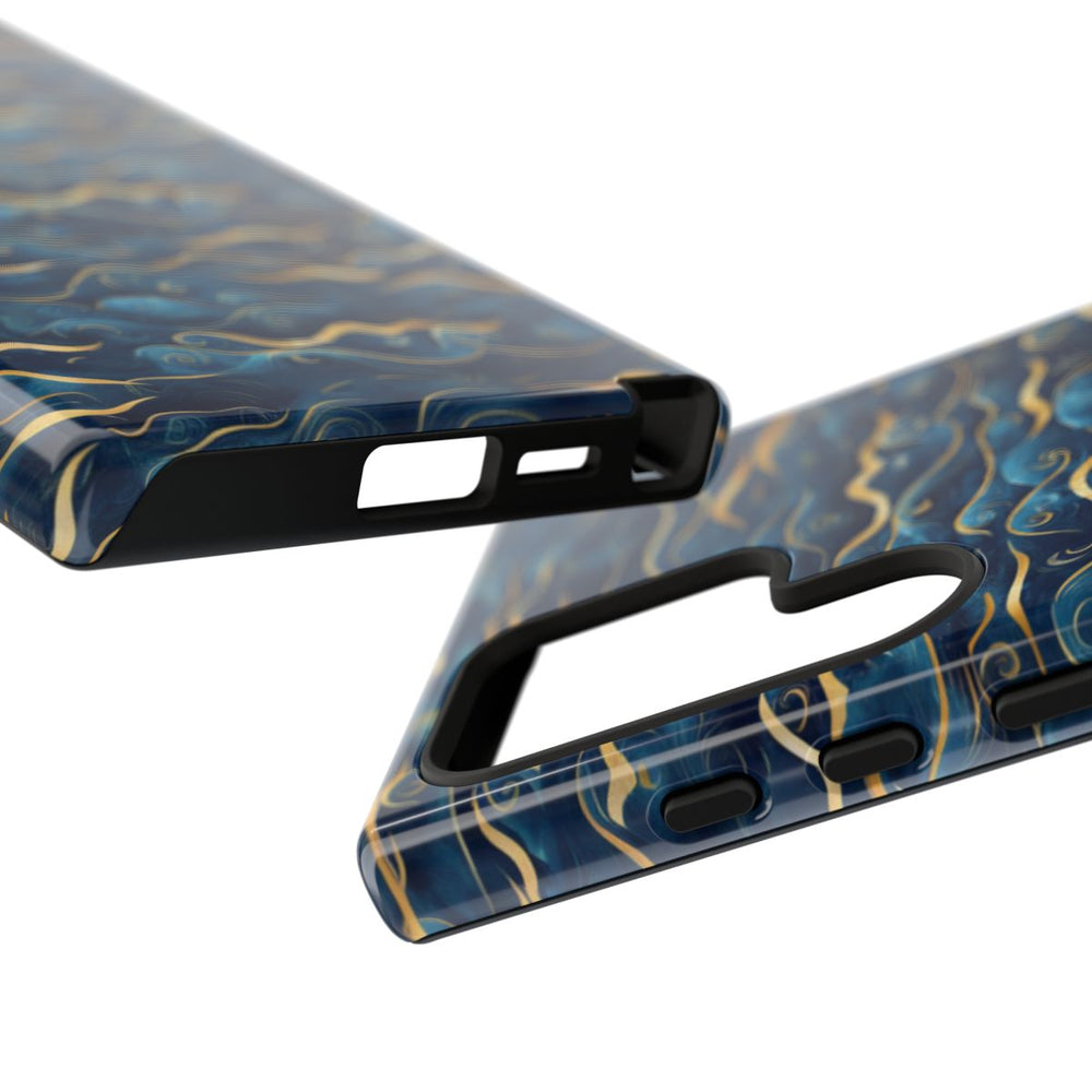 Blauw-Gouden Golfpatroon