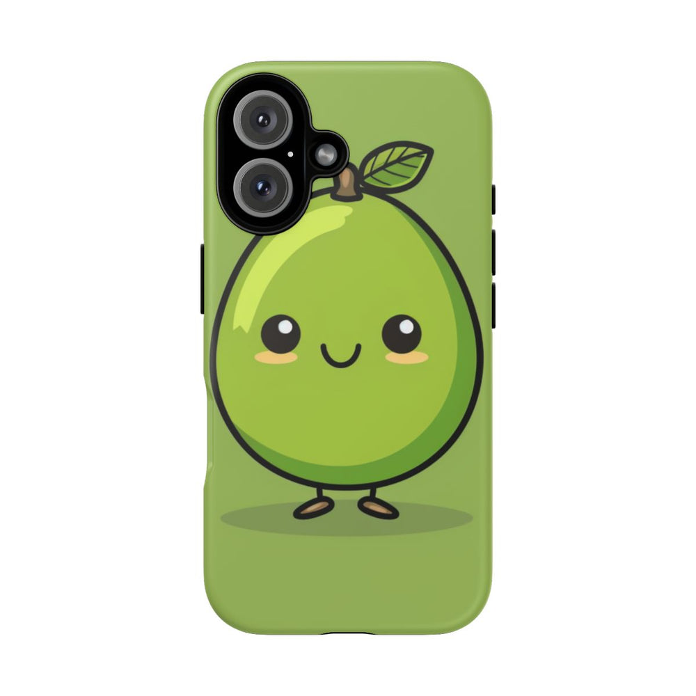 Schattige Groene Avocado in Cartoonstijl