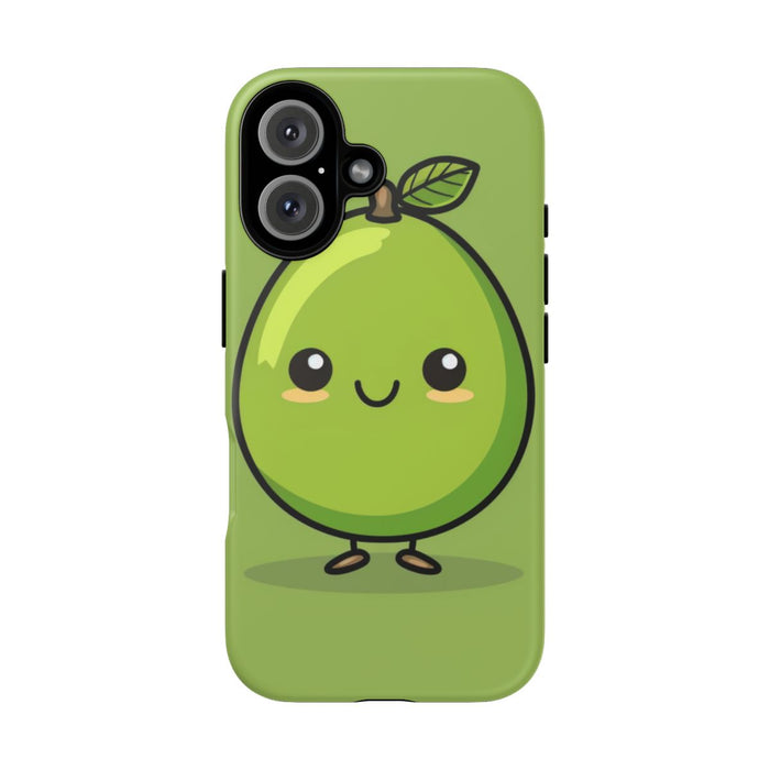 Schattige Groene Avocado in Cartoonstijl