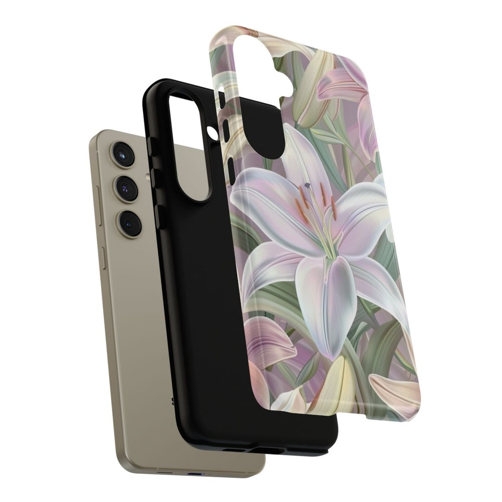 Pastelkleurige Paaslelies Bloemenpatroon