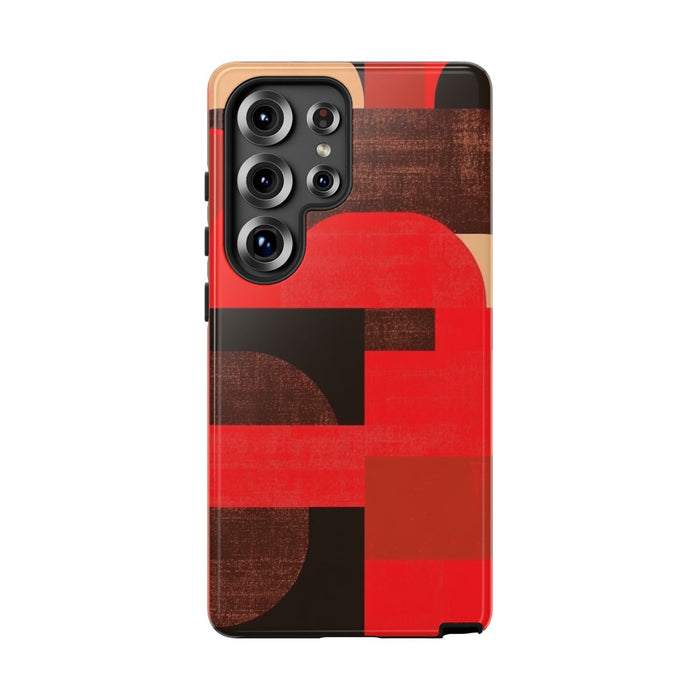 Rood-Bruin Geometrisch Abstract