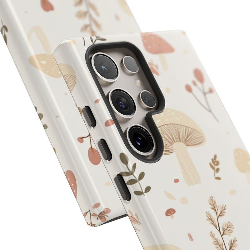 Minimalistisch Paddenstoelen- en Bloemenpatroon