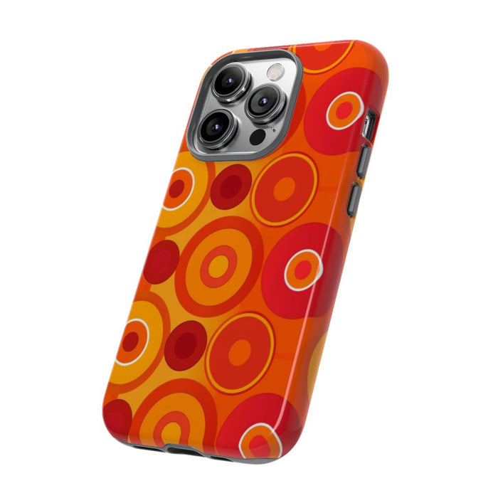 Oranje en Rode Cirkels met Glanzend Effect