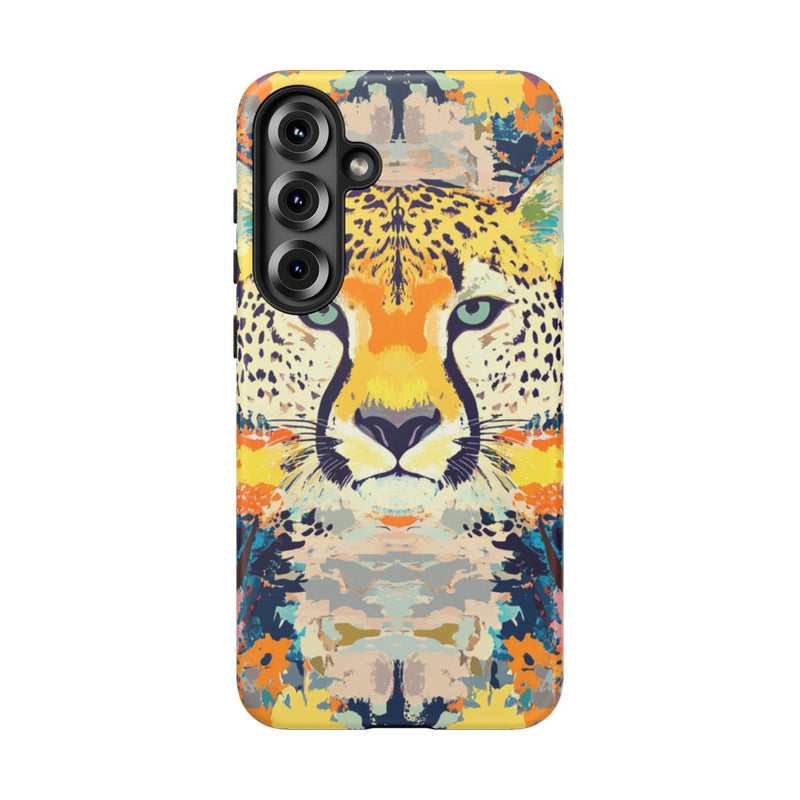 Abstracte Cheetah Gezicht Print