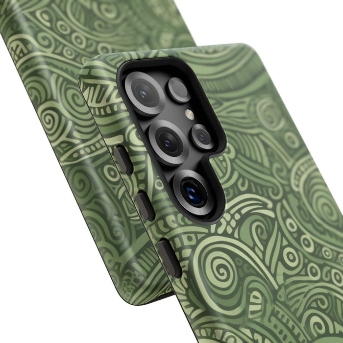 Abstract Groen Tribal Doodle Patroon