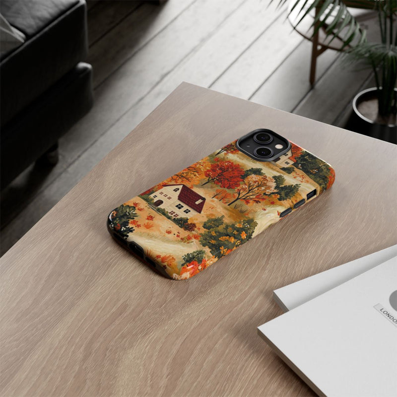 Herfstlandschap met Huizen